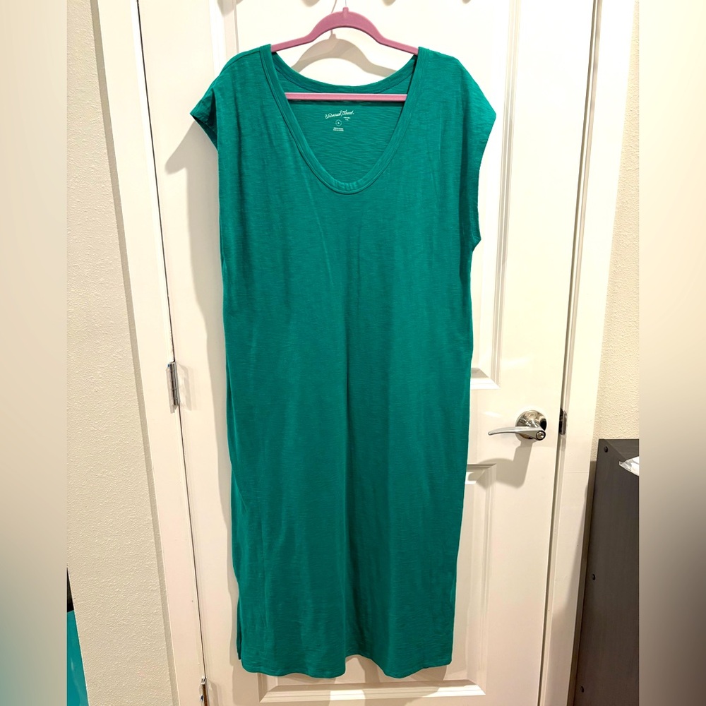 Universal Thread Green Cap Sleeve Boxy Tunic